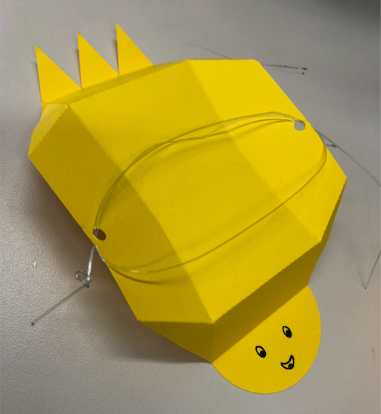 Yellow snailbot with rounded edge
